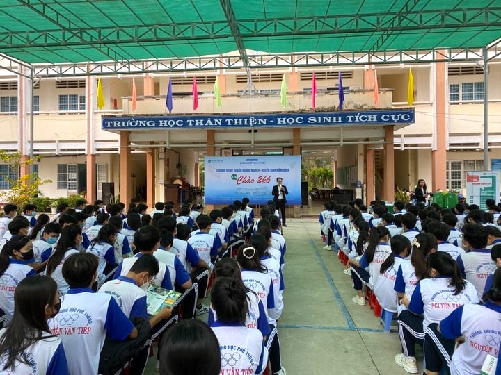 Workshop “Chọn nghề Hạnh phúc – TTU chào 2K6” tại THPT Nguyễn Văn Tiếp (Tiền Giang)