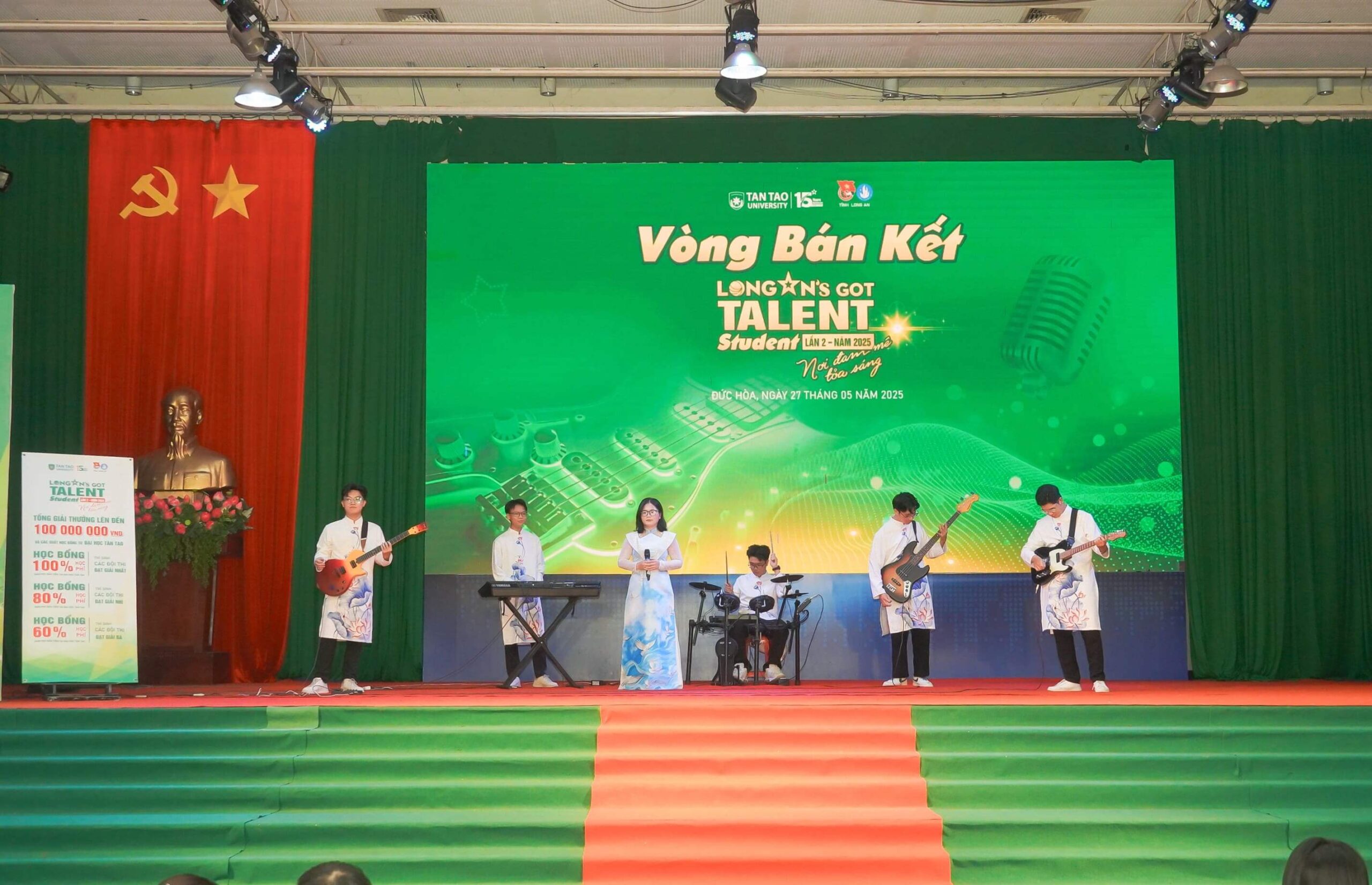 Tiết mục biểu diễn nhạc cụ tại Vòng Bán kết Long An's Got Talent Student lần 2, năm 2025