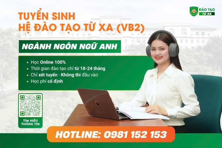 Tuyển sinh đại học hệ từ xa (Văn bằng 2) – Năm 2025 (bổ sung đợt 1) (Liên thông dành cho đối tượng đã có bằng đại học khác)
