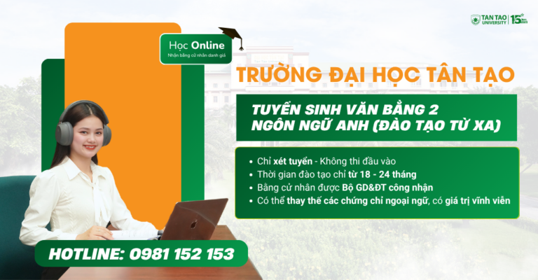 tuyển sinh văn bằng 2 ngôn ngữ anh (đào tạo từ XA)