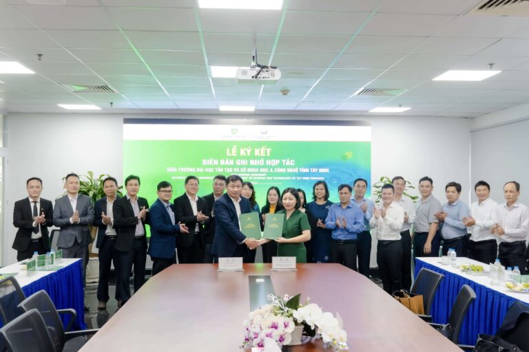 Trường Đại học Tân Tạo ký kết hợp tác với Sở Khoa học và Công nghệ tỉnh Tây Ninh triển khai các nhiệm vụ khoa học – công nghệ trọng điểm